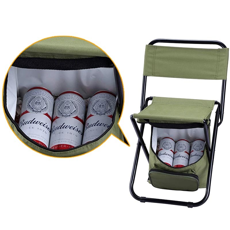 Folding Camping Oxford Footstool with Storage Bag
